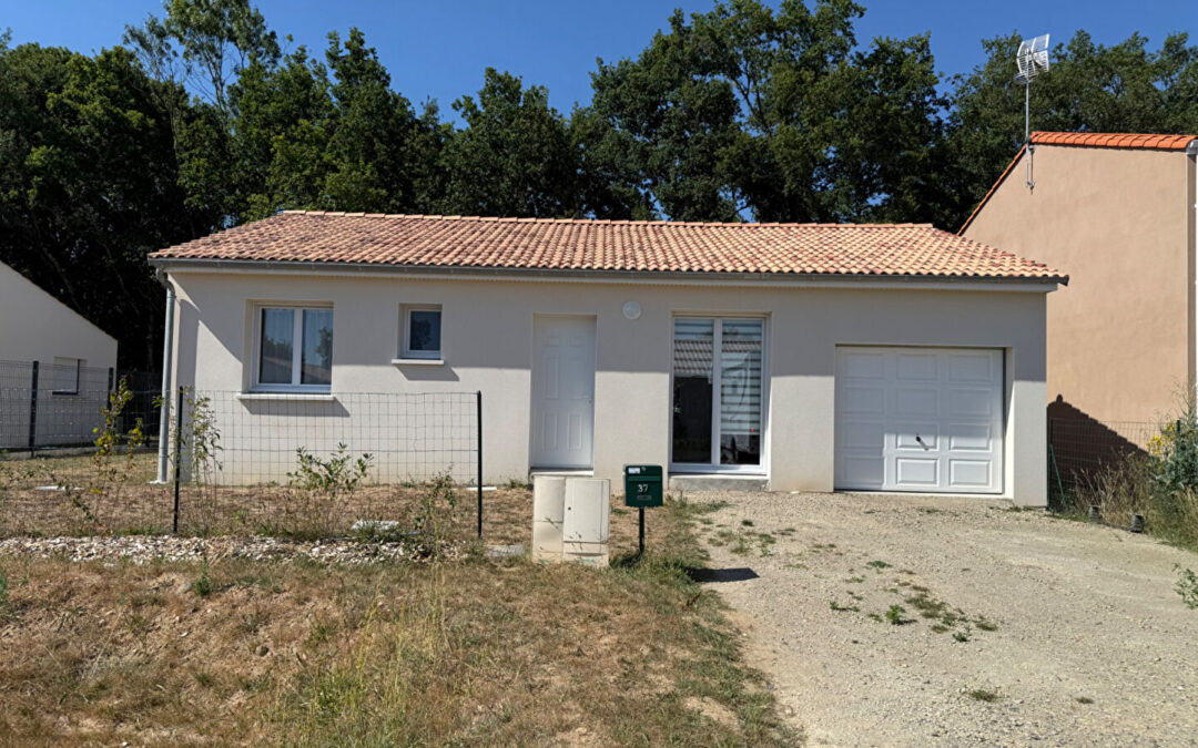 Maison récente – 75,38m² – 3 ch – Garage – Challans